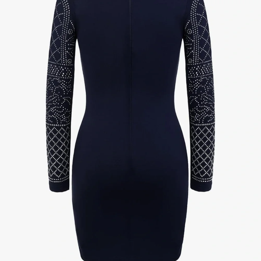 Navy Studded long sleeve Dress NEW size S
